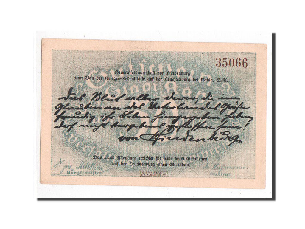 Banknote, Germany, Kahla, 50 Pfennig, château, O.D, Undated, UNC(65-70)