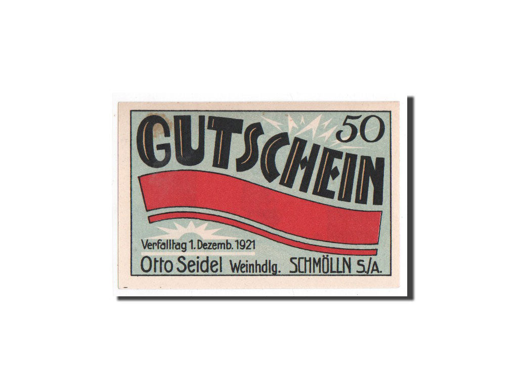 Banknote, Germany, Schmolln, 50 Pfennig, personnage, O.D, Undated, UNC(65-70)
