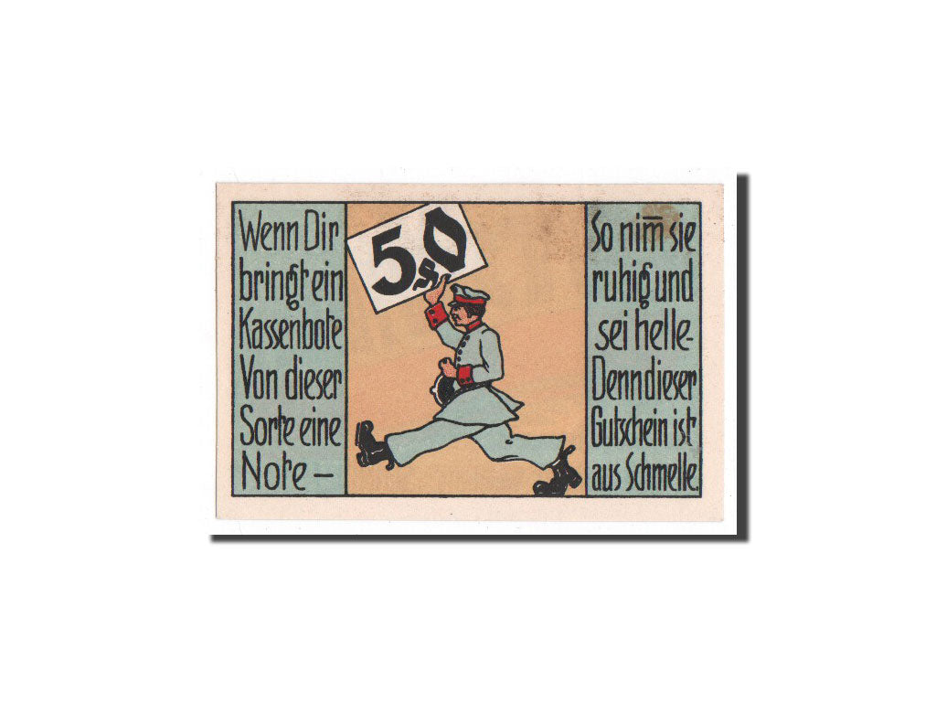 Banknote, Germany, Schmolln, 50 Pfennig, personnage, O.D, Undated, UNC(65-70)