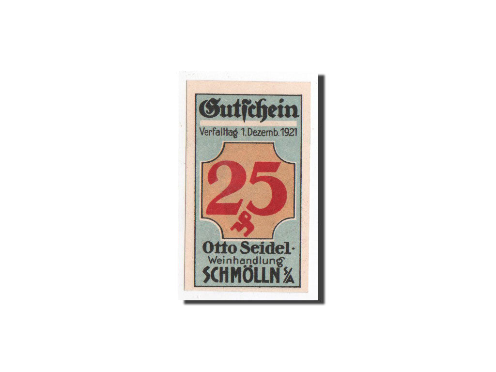 Banknote, Germany, Schmolln, 25 Pfennig, personnage, O.D, Undated, UNC(65-70)
