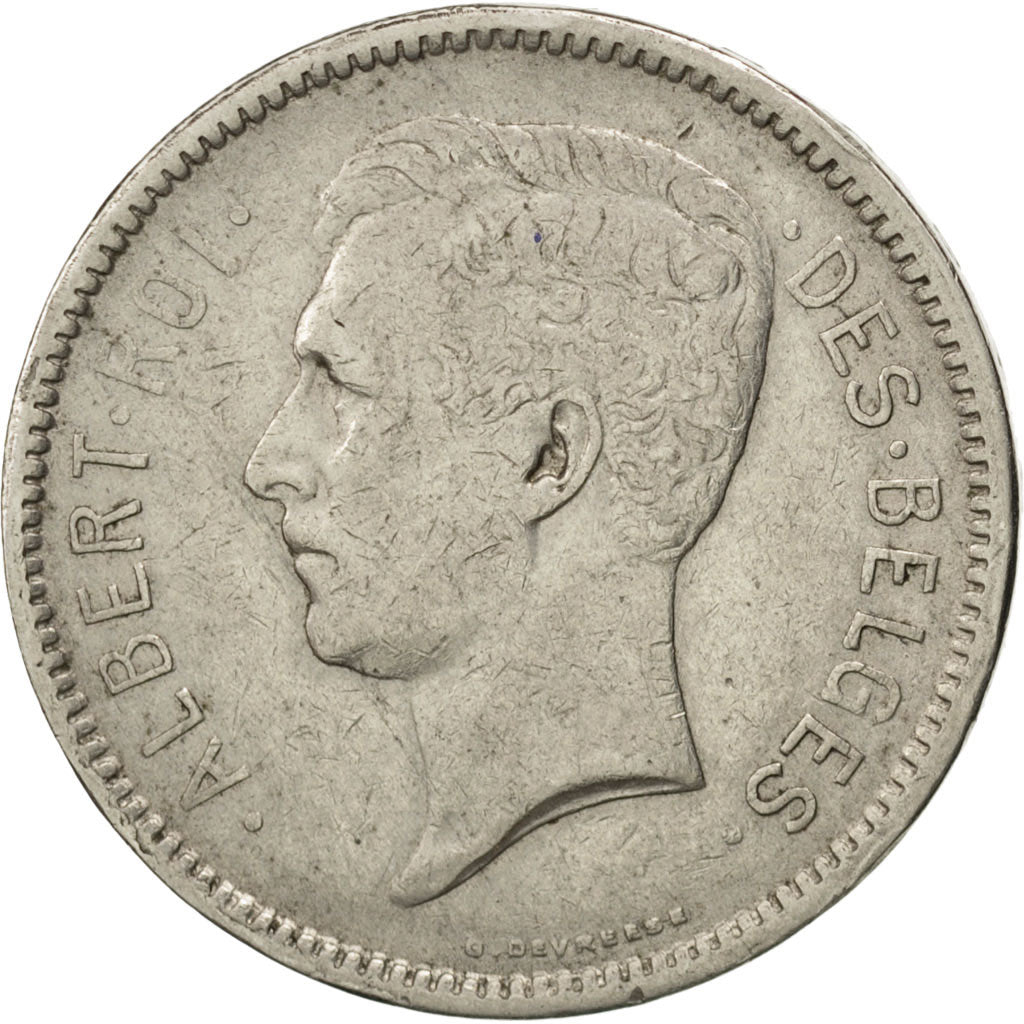 Coin, Belgium, 5 Francs, 5 Frank, 1934, EF(40-45), Nickel, KM:97.1