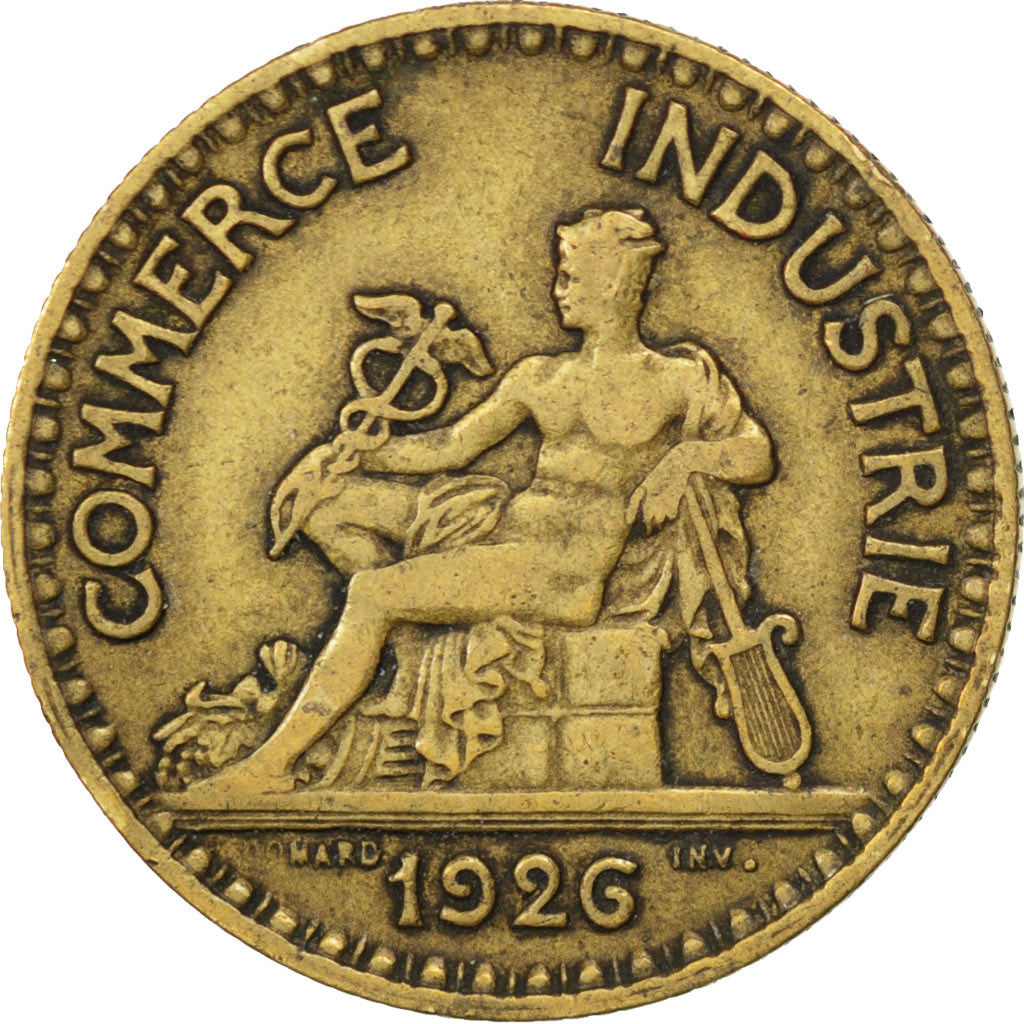 Coin, France, Chambre de commerce, 2 Francs, 1926, EF(40-45), Aluminum-Bronze