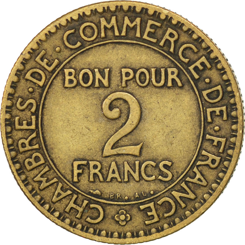 Coin, France, Chambre de commerce, 2 Francs, 1926, EF(40-45), Aluminum-Bronze