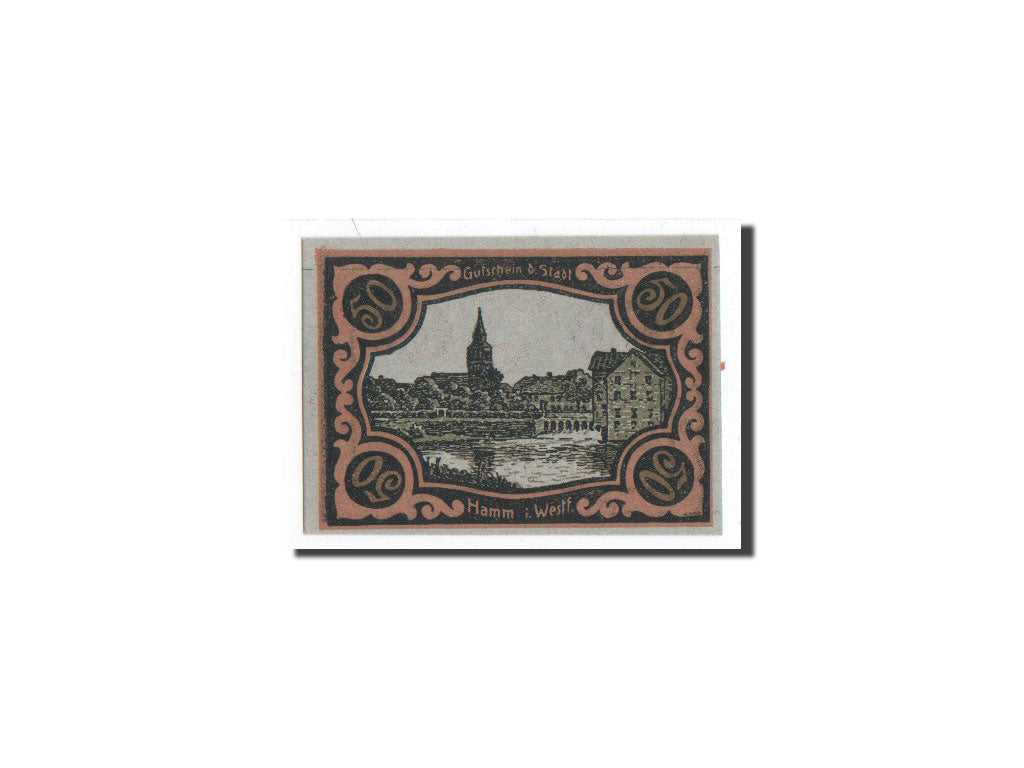 Banknote, Germany, Hamm, 50 Pfennig, château, 1920, 1920-05-18, UNC(65-70)