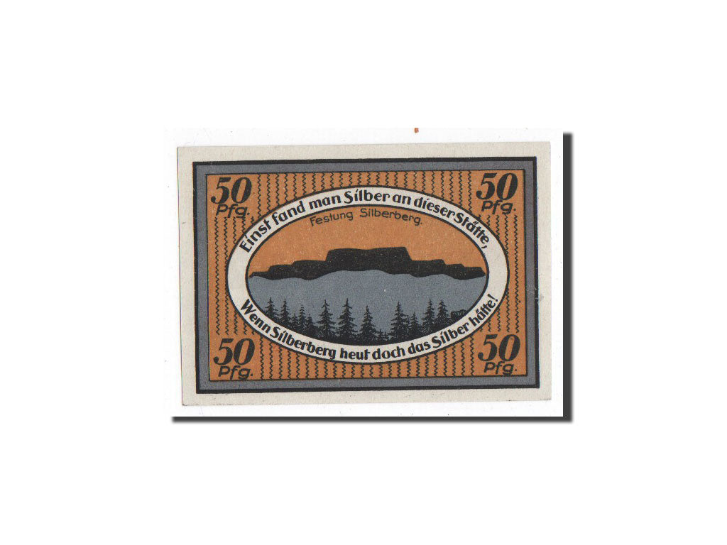 Banknote, Germany, Silberberg, 50 Pfennig, paysage, 1921, 1921-05-01