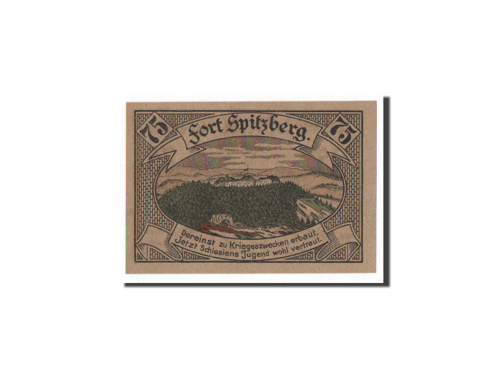 Banknote, Germany, Silberberg, 75 Pfennig, paysage, 1921, 1921-10-01