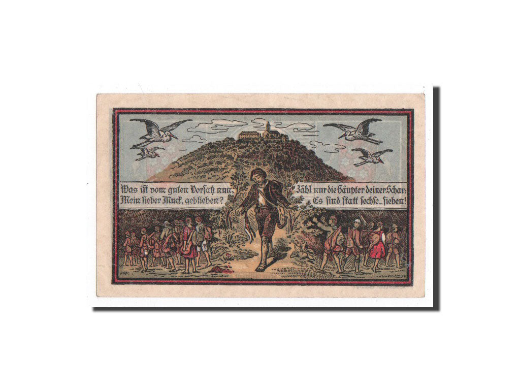 Banknote, Germany, Kahla, 75 Pfennig, personnage, 1921, 1921-08-15, UNC(65-70)