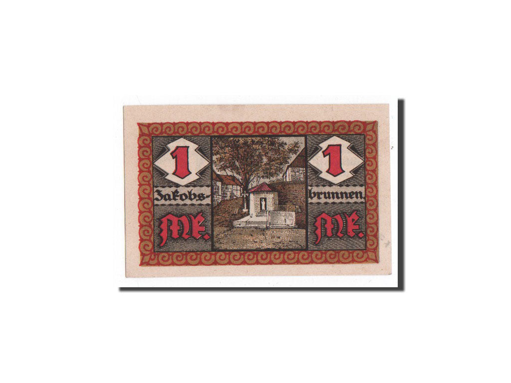 Banknote, Germany, Jakobsberg, 1 Mark, Monument, 1921, 1921-11-05, UNC(65-70)