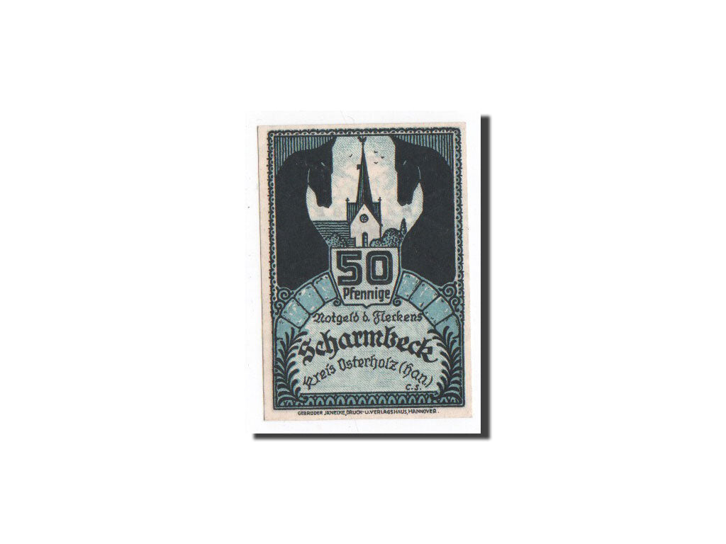 Billete, Alemania, Scharmbeck Stadt, 50 Pfennig, Eglise, 1920, 1920-12-01, UNC