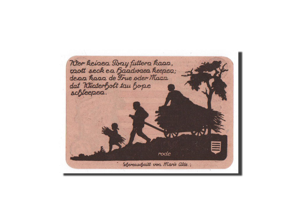 Billet, Allemagne, Noschenrode Gemeinde, 75 Pfennig, moisson, 1921, 1921-06-15