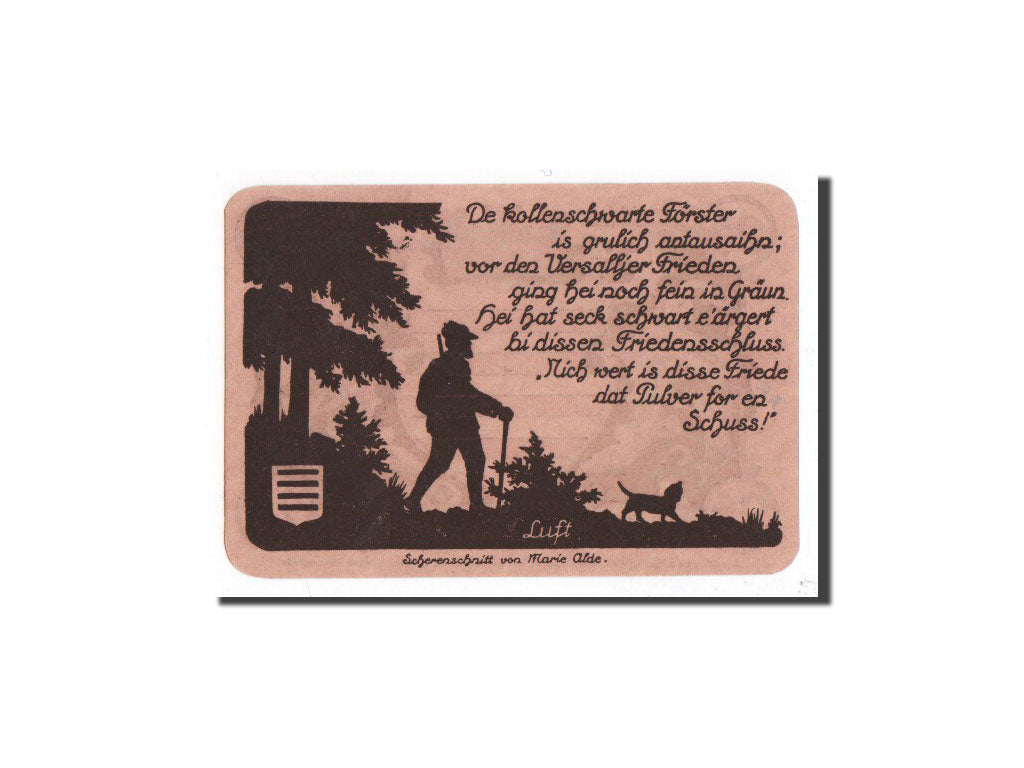 Banknote, Germany, Noschenrode Gemeinde, 25 Pfennig, chasseur, 1921, 1921-06-15