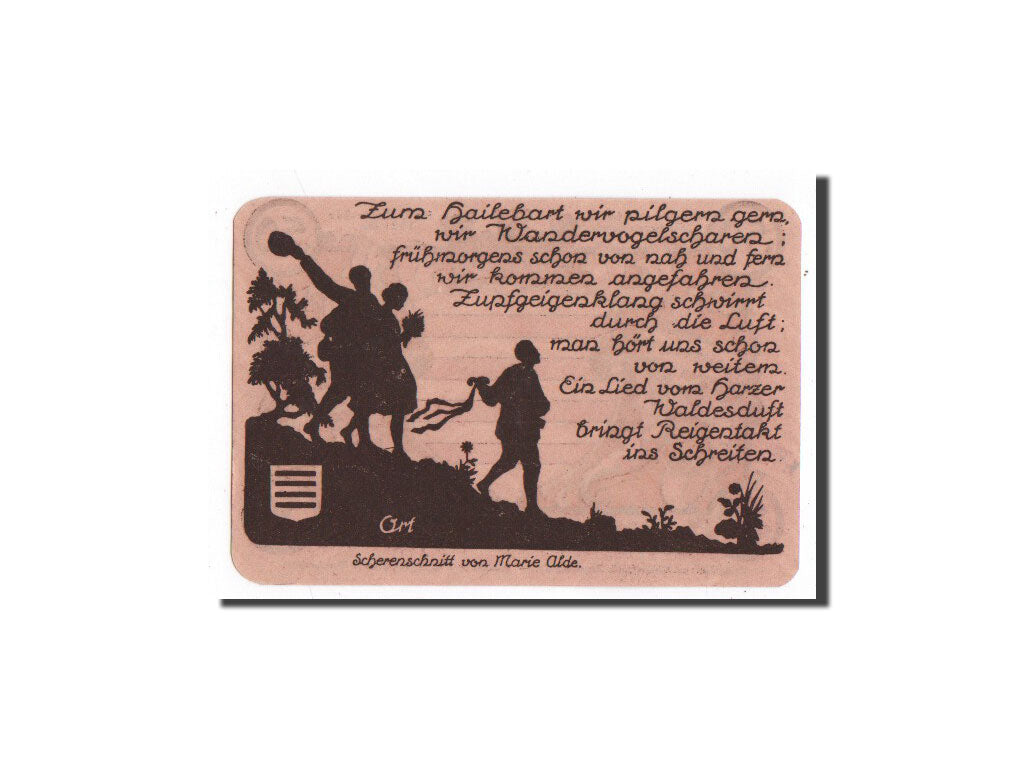 Banknote, Germany, Noschenrode Gemeinde, 50 Pfennig, personnage, 1921