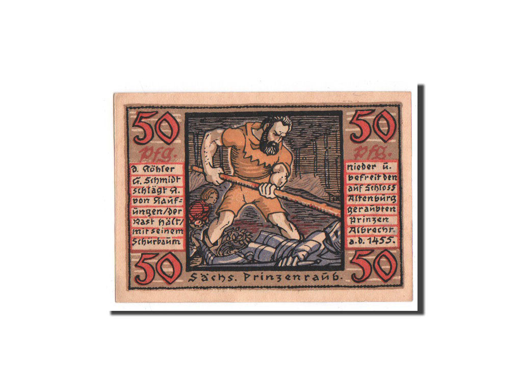 Banknote, Germany, Altenburg Stadt, 50 Pfennig, personnage 2, 1921, Undated
