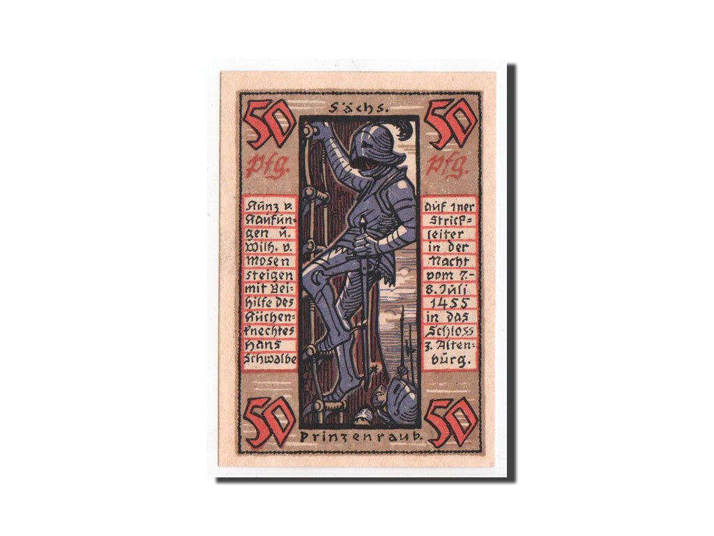 Banknote, Germany, Altenburg Stadt, 50 Pfennig, personnage 6, 1921, Undated