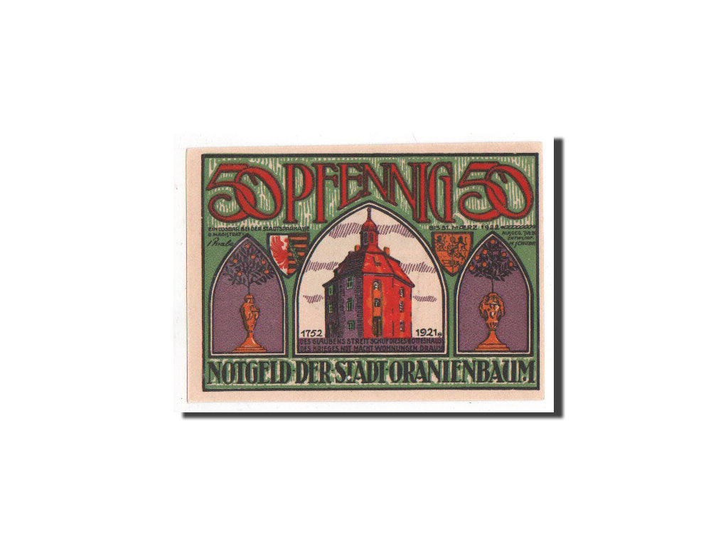 Banknote, Germany, Oranienbaum, 50 Pfennig, portrait, O.D, Undated, UNC(65-70)