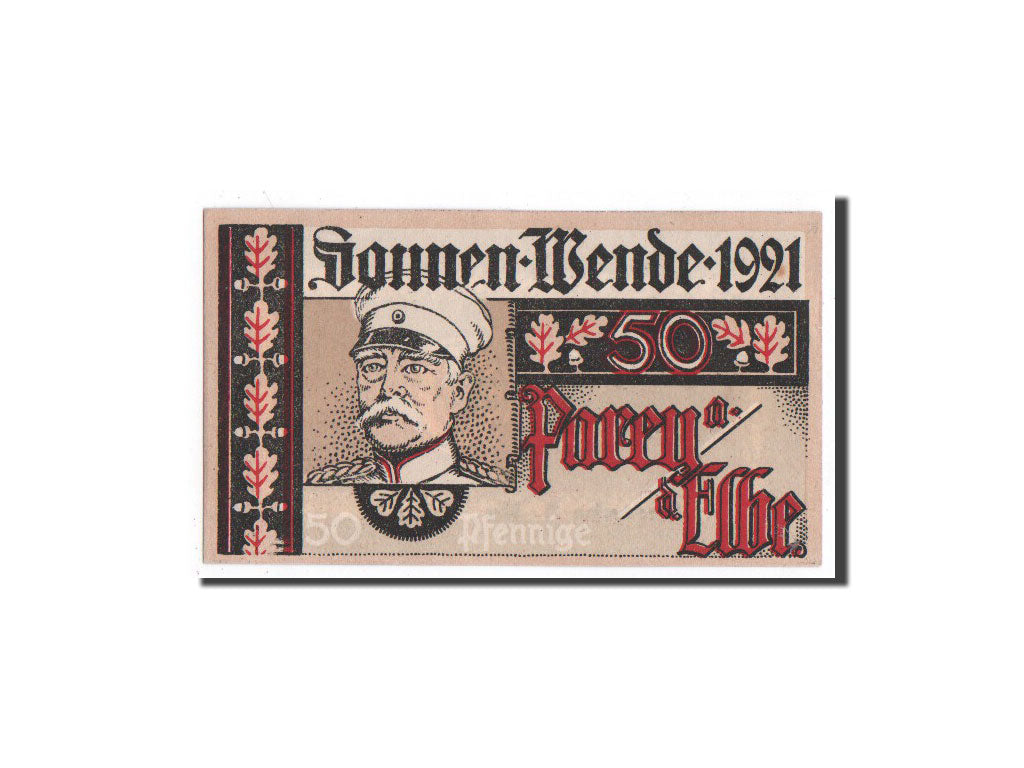 Banknote, Germany, Parey a.d Elbe, 50 Pfennig, personnage, 1921, Undated
