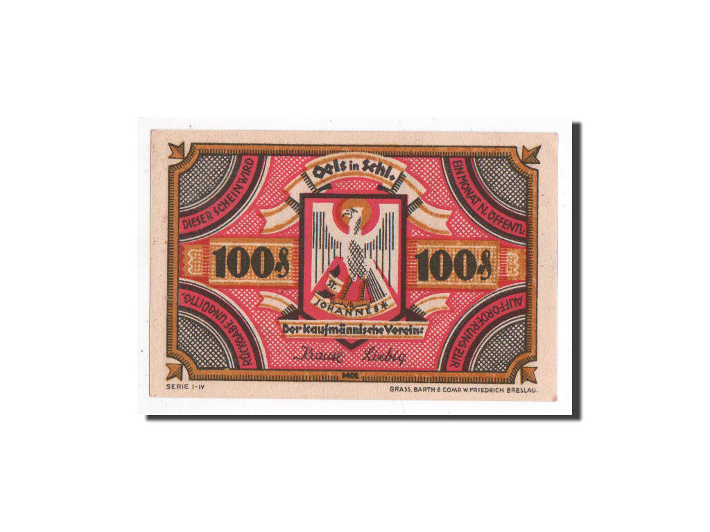 Banknote, Germany, Oels, 100 Pfennig, Eglise, O.D, Undated, UNC(65-70)
