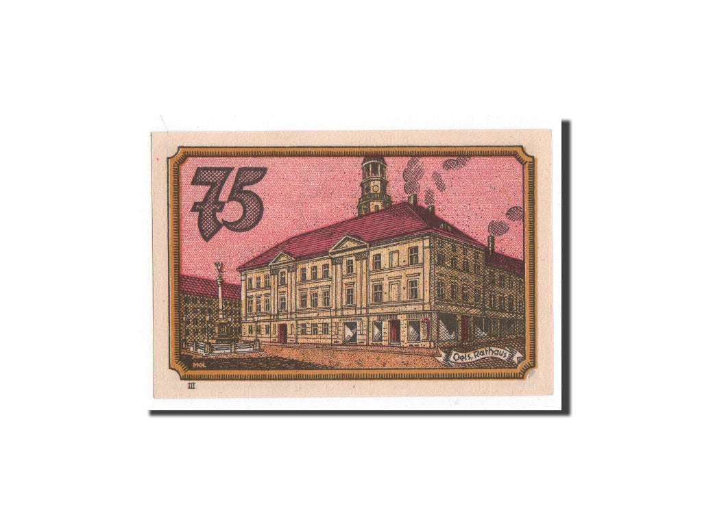 Banknote, Germany, Oels, 75 Pfennig, Batiment, O.D, Undated, UNC(65-70)