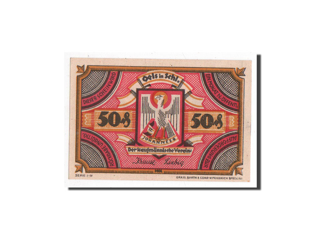 Banknote, Germany, Oels, 50 Pfennig, Maison, O.D, Undated, UNC(65-70)