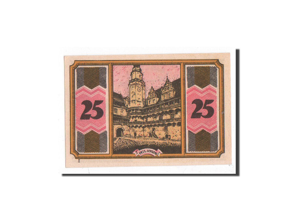 Banknote, Germany, Oels, 25 Pfennig, Monument, O.D, Undated, UNC(65-70)