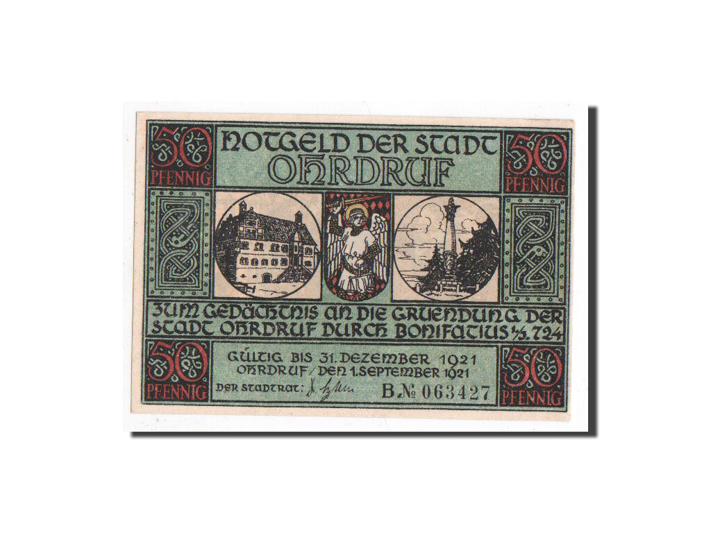 Banknote, Germany, Ohrdruf Stadt, 50 Pfennig, Prêtre 2, 1921, 1921-09-01