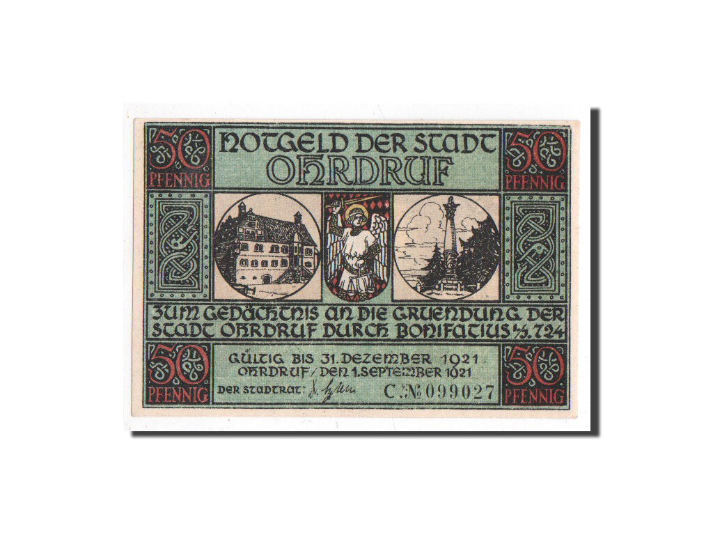 Banknote, Germany, Ohrdruf Stadt, 50 Pfennig, ange, 1921, 1921-09-01