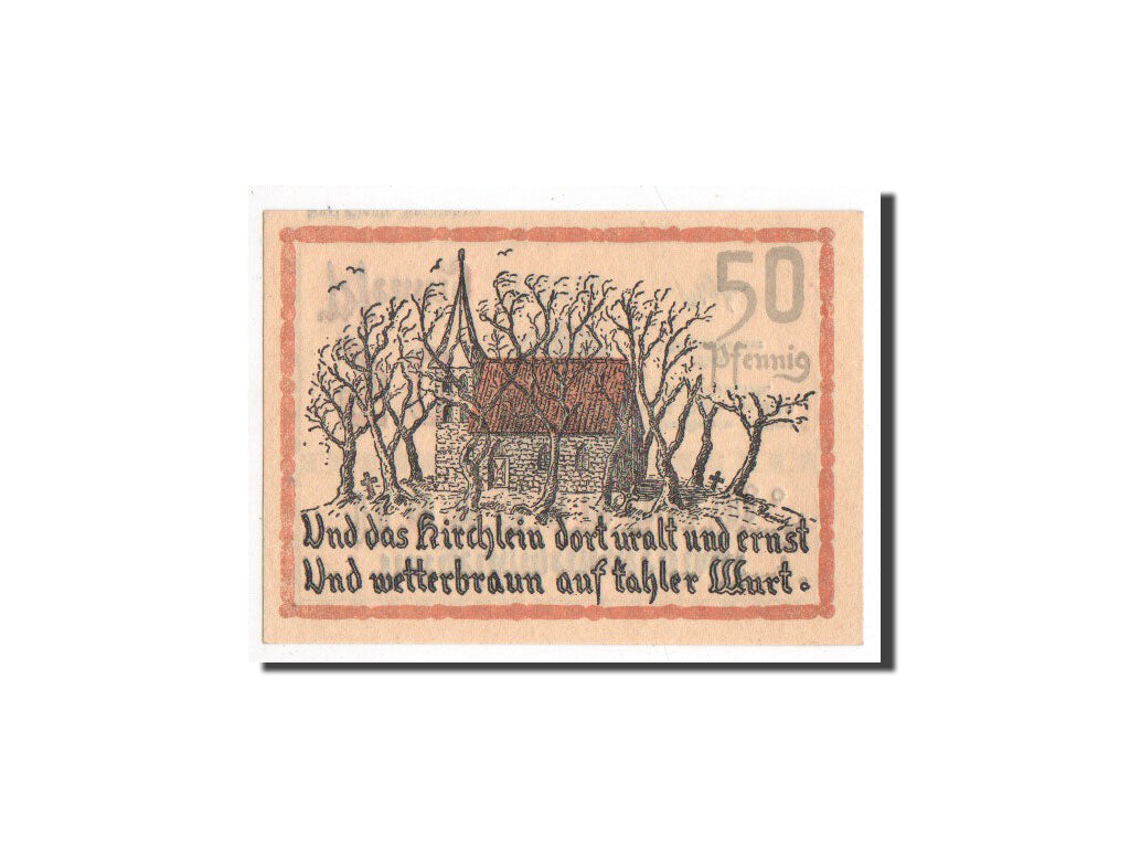 Banknote, Germany, Nordenham, 50 Pfennig, Eglise, O.D, Undated, UNC(65-70)