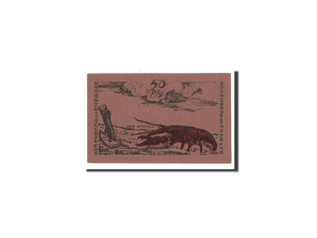 Banknote, Germany, Norenberg, 50 Pfennig, homard, 1921, 1921-10-18, UNC(65-70)