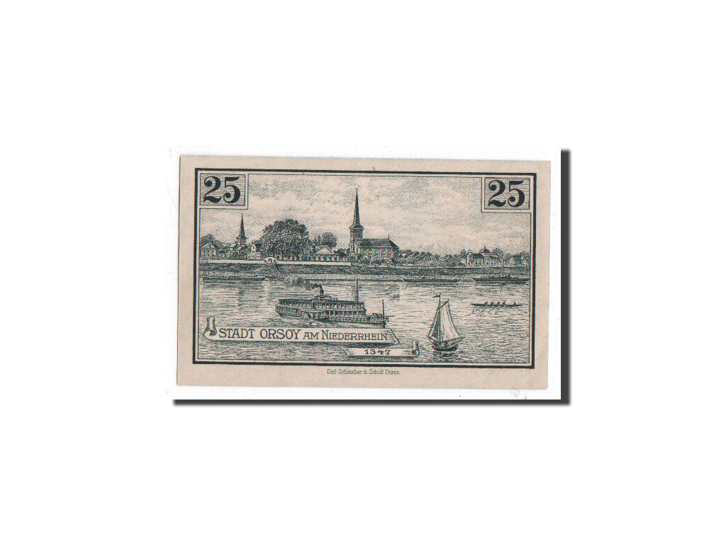 Banknote, Germany, Orsoy Stadt, 25 Pfennig, paysage, 1921, 1921-05-01