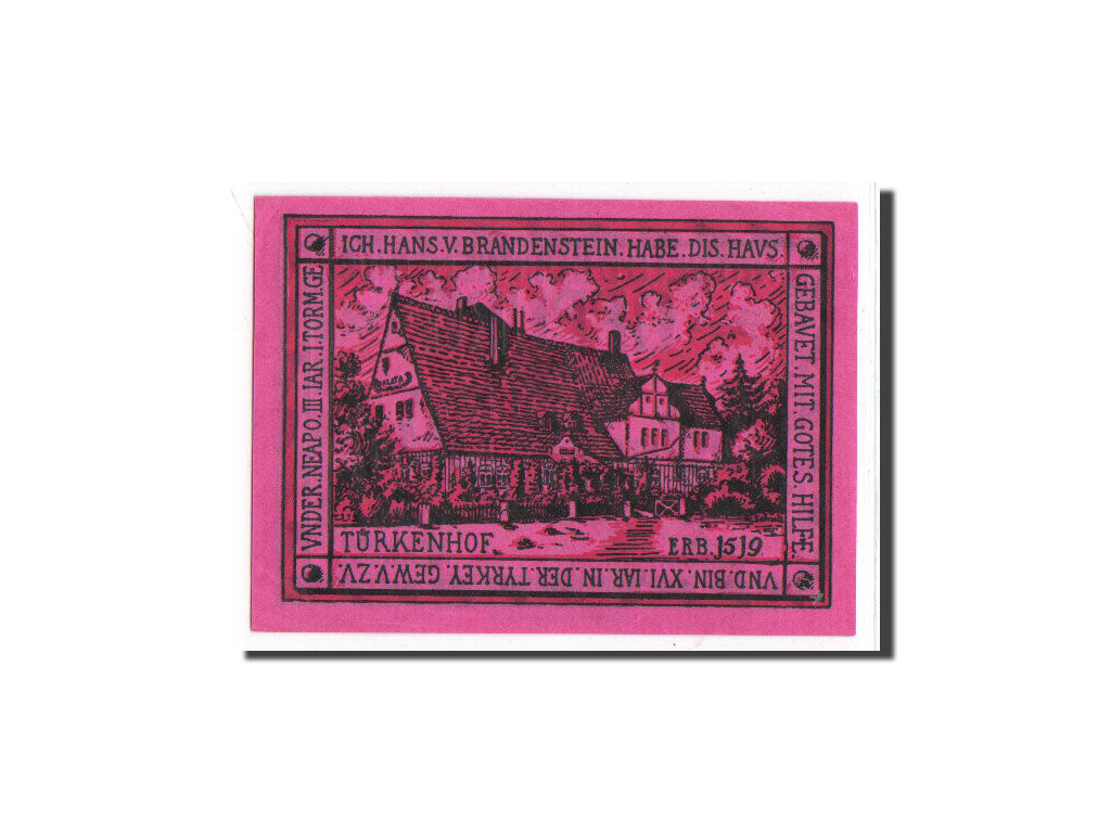 Banknote, Germany, Oppurg, 50 Pfennig, Maison, 1921, 1921-08-01, UNC(65-70)