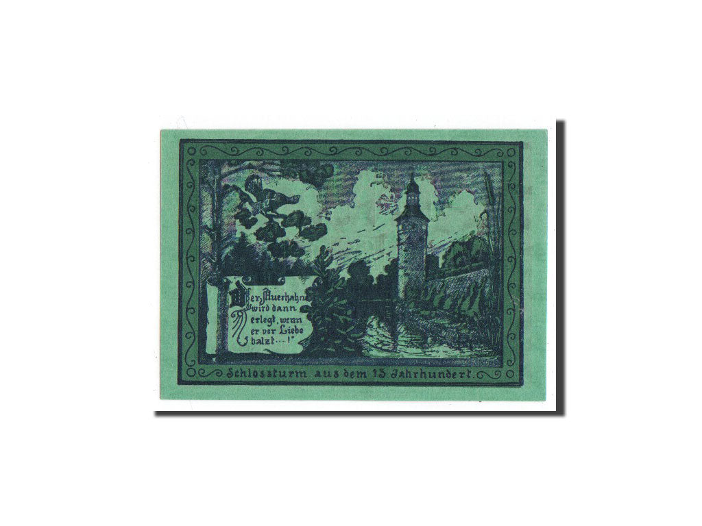 Banknote, Germany, Oppurg, 75 Pfennig, château, 1921, 1921-08-01, UNC(65-70)