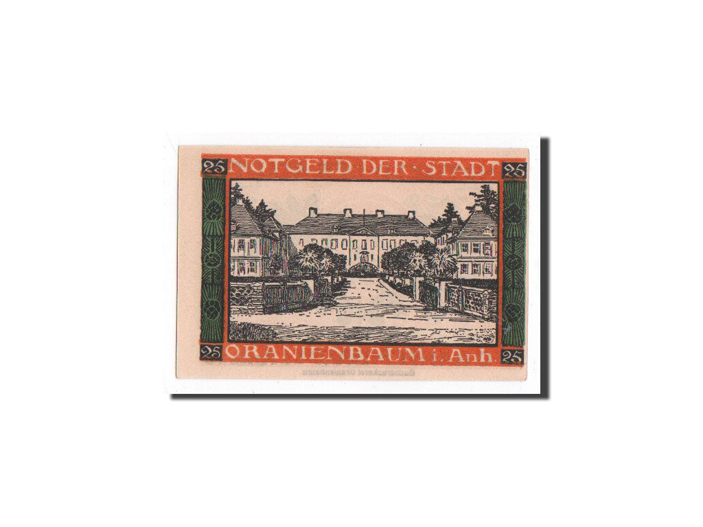 Banknote, Germany, Oranienbaum, 25 Pfennig, château, O.D, Undated, UNC(65-70)