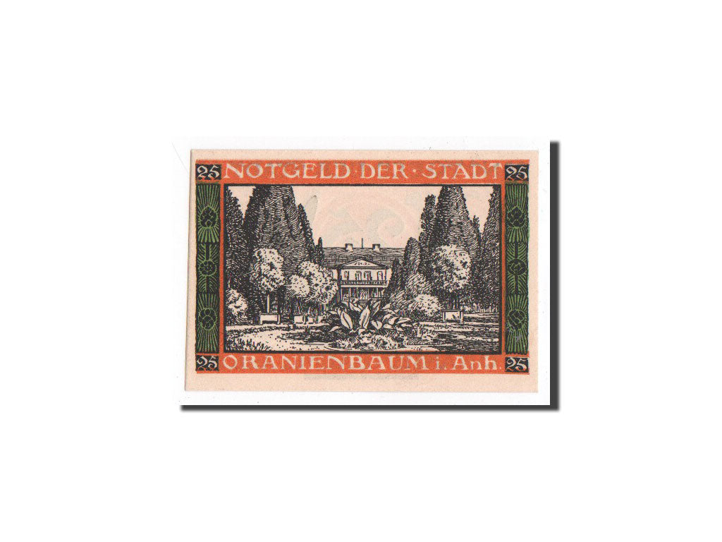 Banknote, Germany, Oranienbaum, 25 Pfennig, chateau 1, O.D, Undated, UNC(65-70)