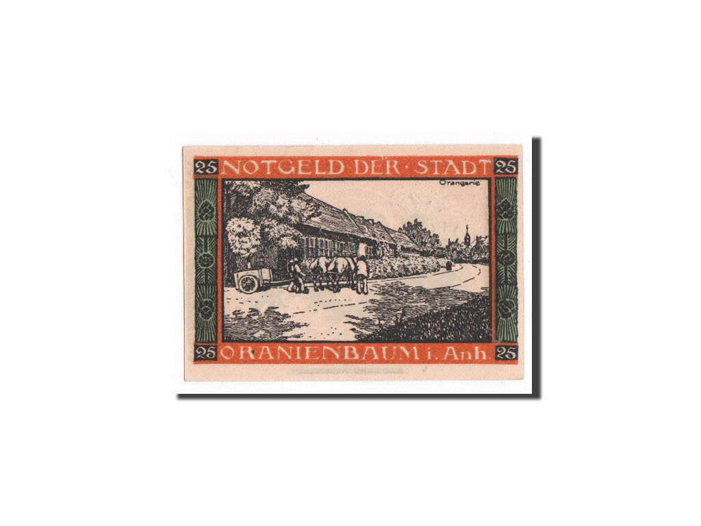 Banknote, Germany, Oranienbaum, 25 Pfennig, ferme, O.D, Undated, UNC(65-70)