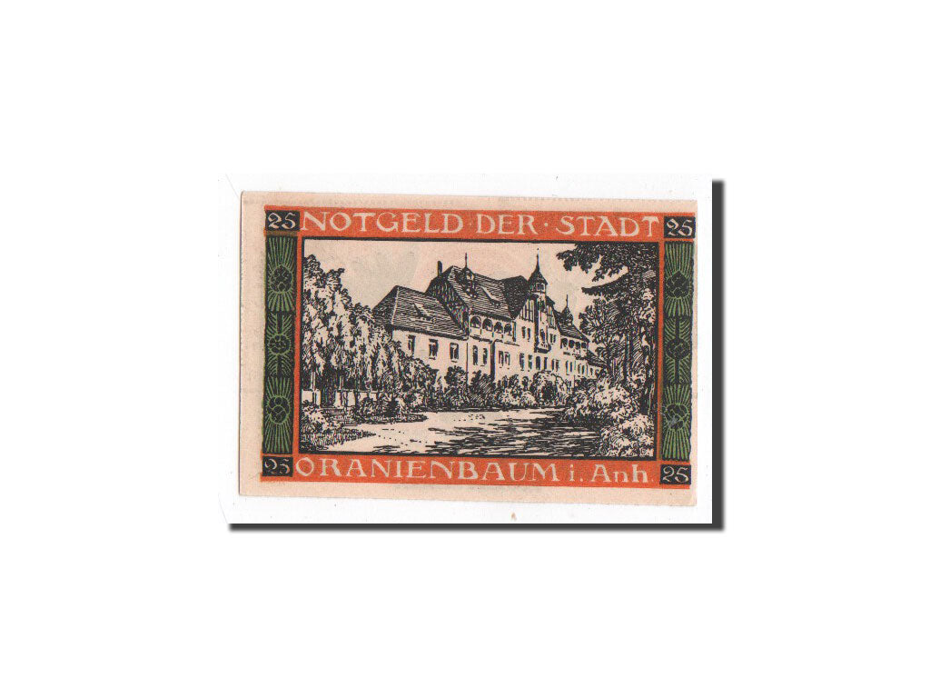 Banknote, Germany, Oranienbaum, 25 Pfennig, chateau 2, O.D, Undated, UNC(65-70)