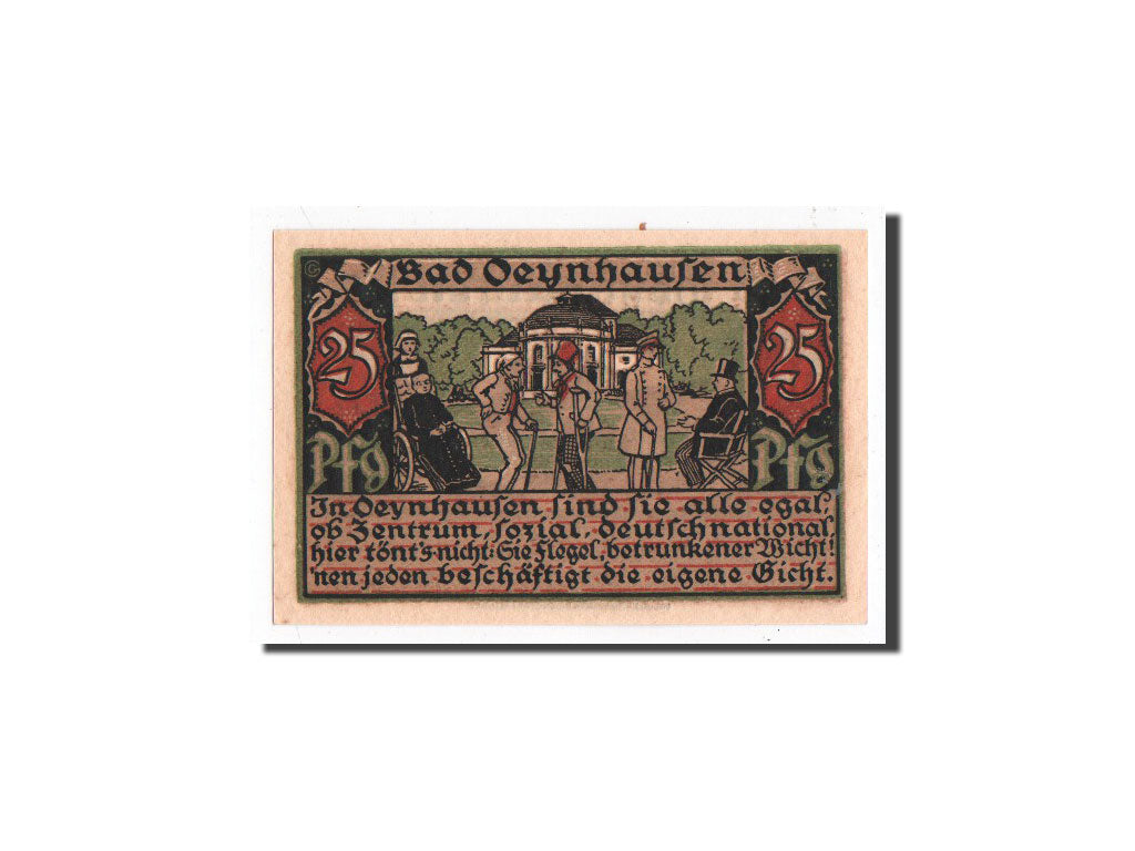 Banknote, Germany, Oeyhausen, 25 Pfennig, personnage, O.D, Undated, UNC(65-70)