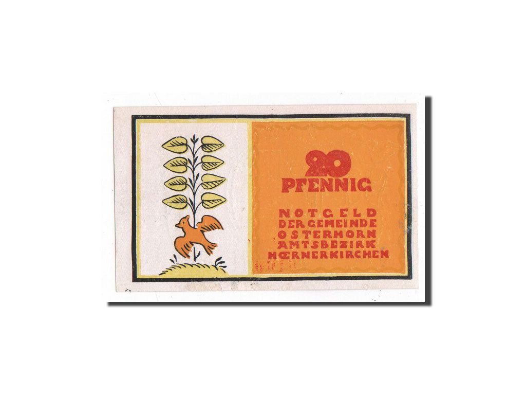 Banknote, Germany, Osterhorn, 20 Pfennig, oiseau, O.D, Undated, UNC(65-70)