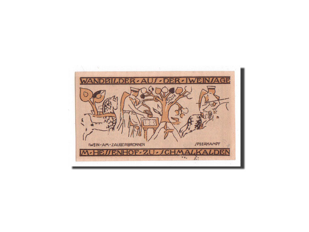Banknote, Germany, Schmalkaden, 50 Pfennig, chevalier 1, 1921, 1921-07-01