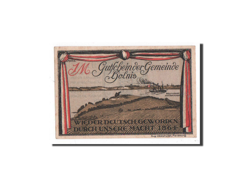 Banknote, Germany, Holnis, 1 Mark, paysage, 1920, 1920-03-14, UNC(65-70)