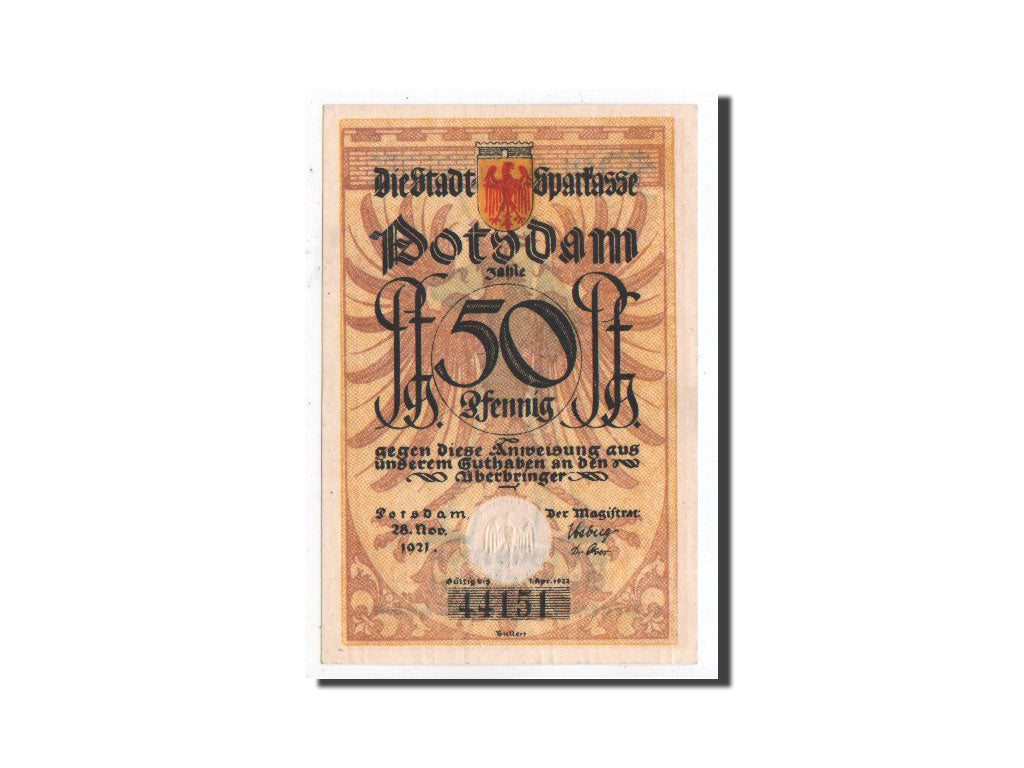 Banknote, Germany, Potsdam, 50 Pfennig, soldat, 1921, 1921-11-28, UNC(65-70)