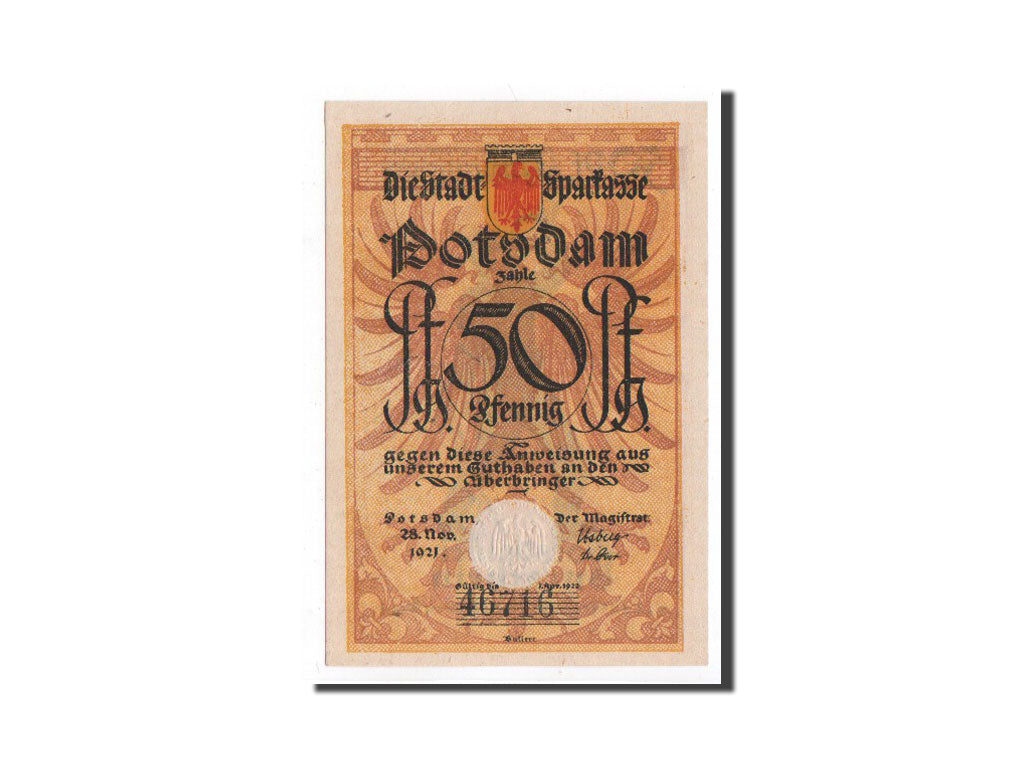 Banknote, Germany, Potsdam, 50 Pfennig, soldat 2, 1921, 1921-11-28, UNC(65-70)