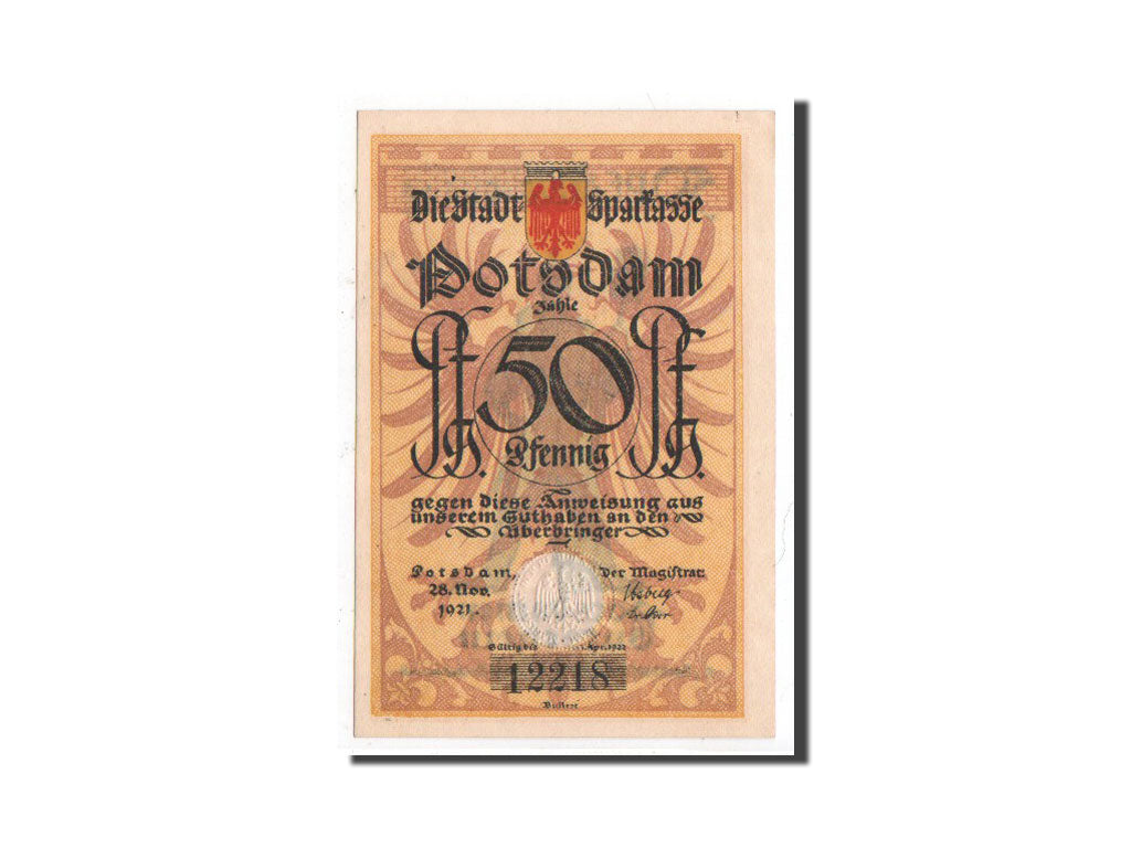 Banknote, Germany, Potsdam, 50 Pfennig, soldat 4, 1921, 1921-11-28, UNC(65-70)