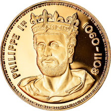 France, Medal, Les Rois de France, Philippe Ier, History, MS(63), Vermeil
