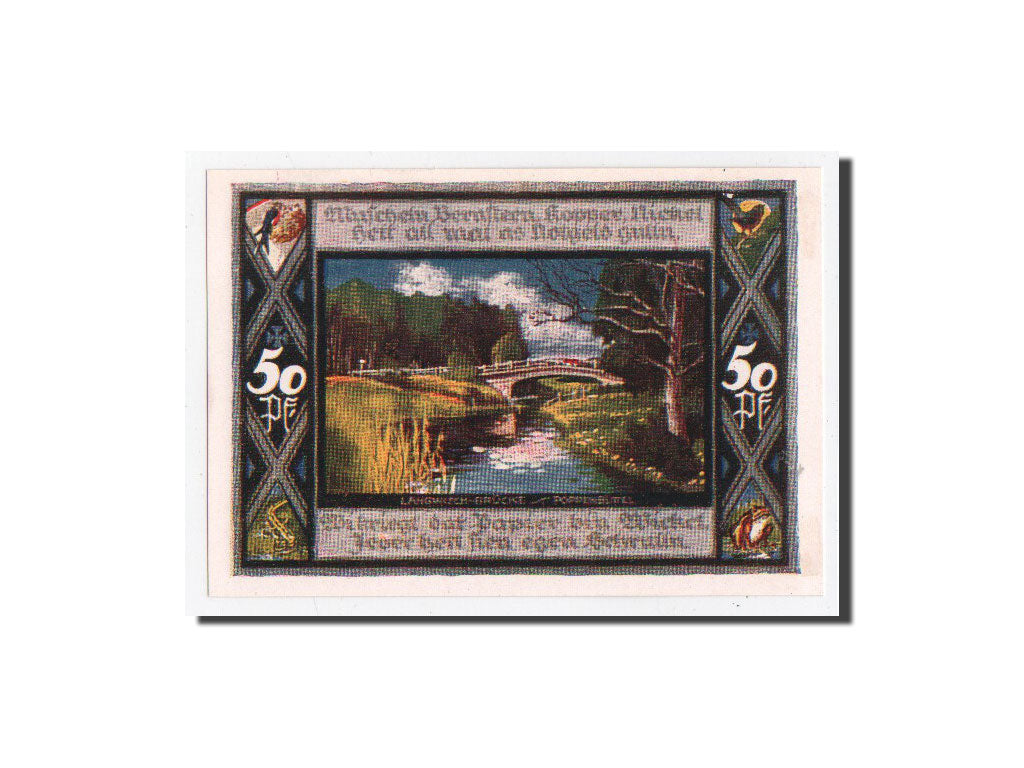 Banknote, Germany, Poppenbüttel, 50 Pfennig, paysage 1, 1921, 1921-07-01
