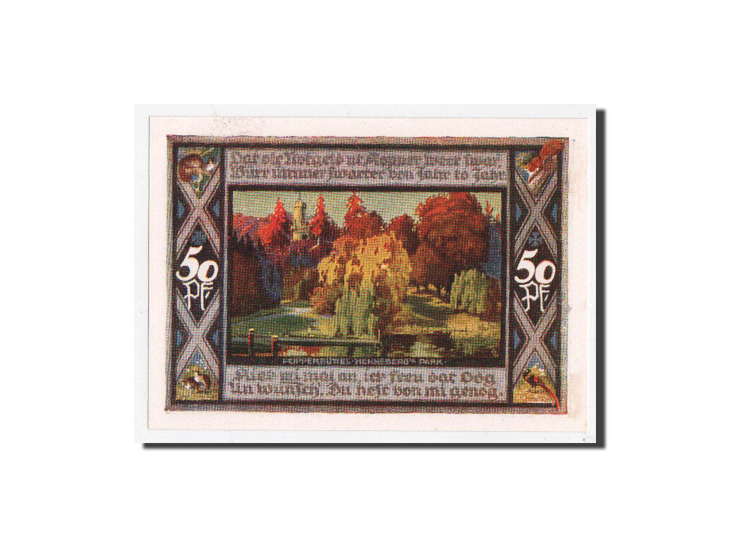 Banknote, Germany, Poppenbüttel, 50 Pfennig, paysage 2, 1921, 1921-07-01
