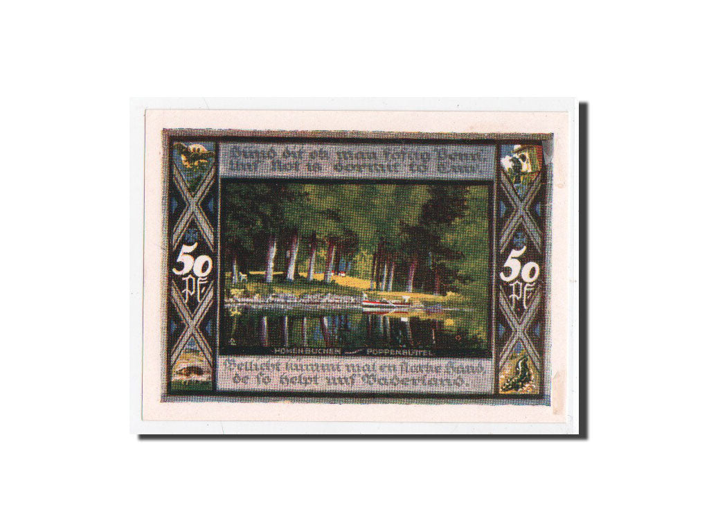 Banknote, Germany, Poppenbüttel, 50 Pfennig, paysage 3, 1921, 1921-07-01