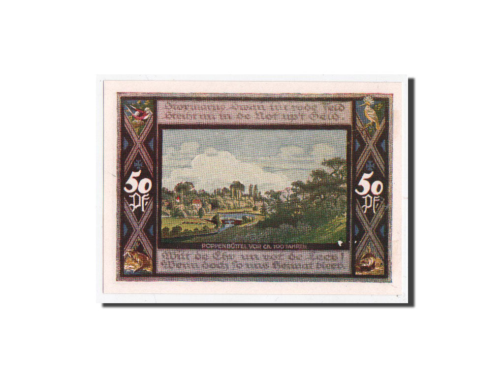 Banknote, Germany, Poppenbüttel, 50 Pfennig, paysage 4, 1921, 1921-07-01