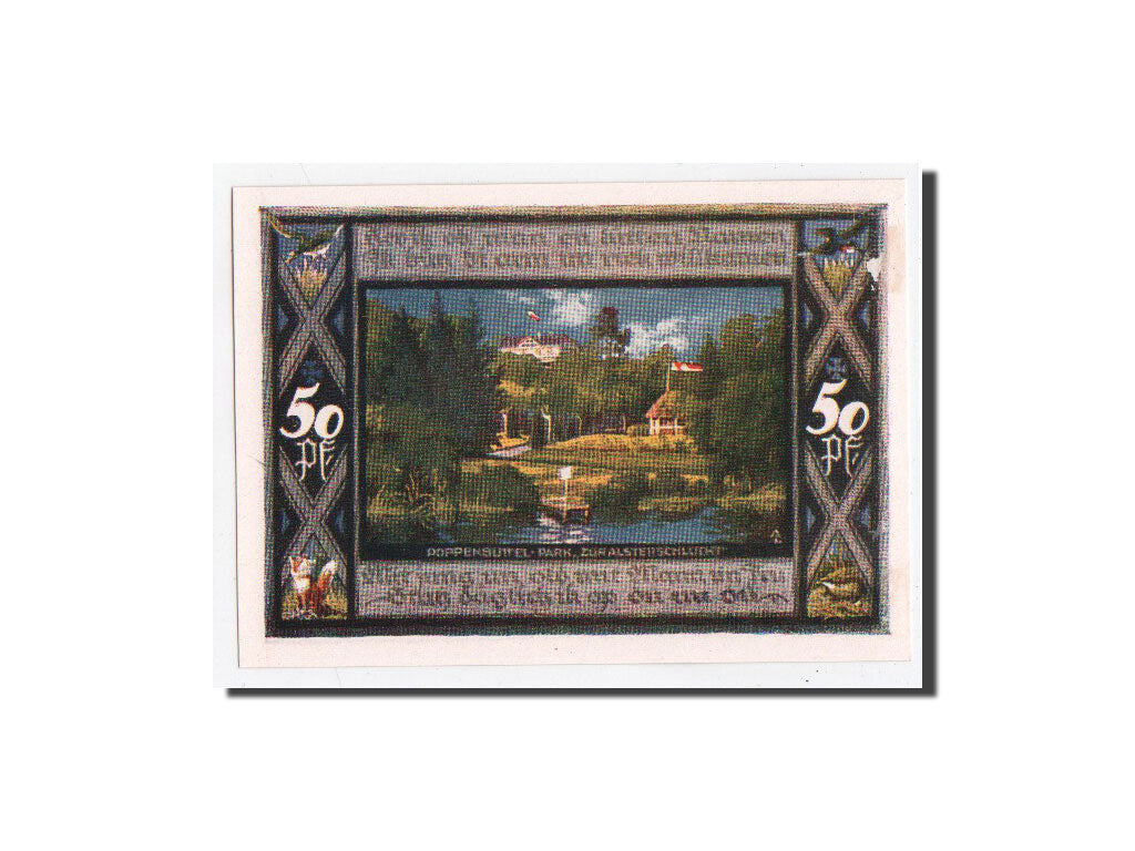 Banknote, Germany, Poppenbüttel, 50 Pfennig, paysage 5, 1921, 1921-07-01