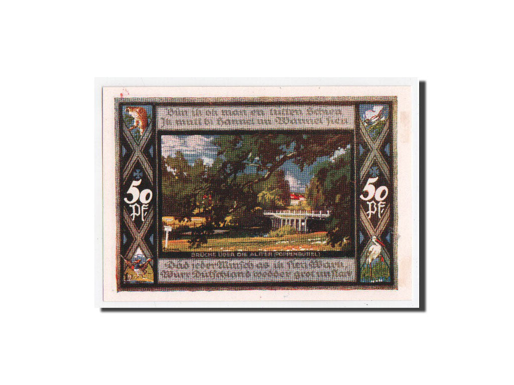 Banknote, Germany, Poppenbüttel, 50 Pfennig, paysage 7, 1921, 1921-07-01