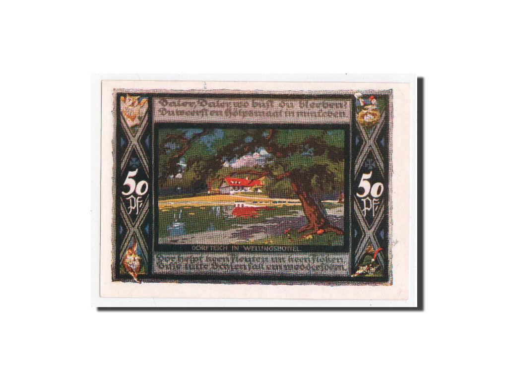 Banknote, Germany, Poppenbüttel, 50 Pfennig, paysage 8, 1921, 1921-07-01
